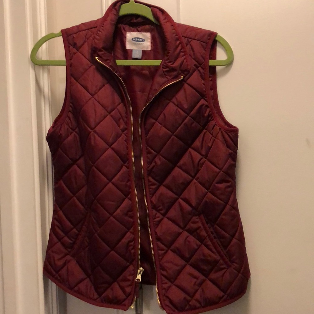 Maroon Puffer Vest